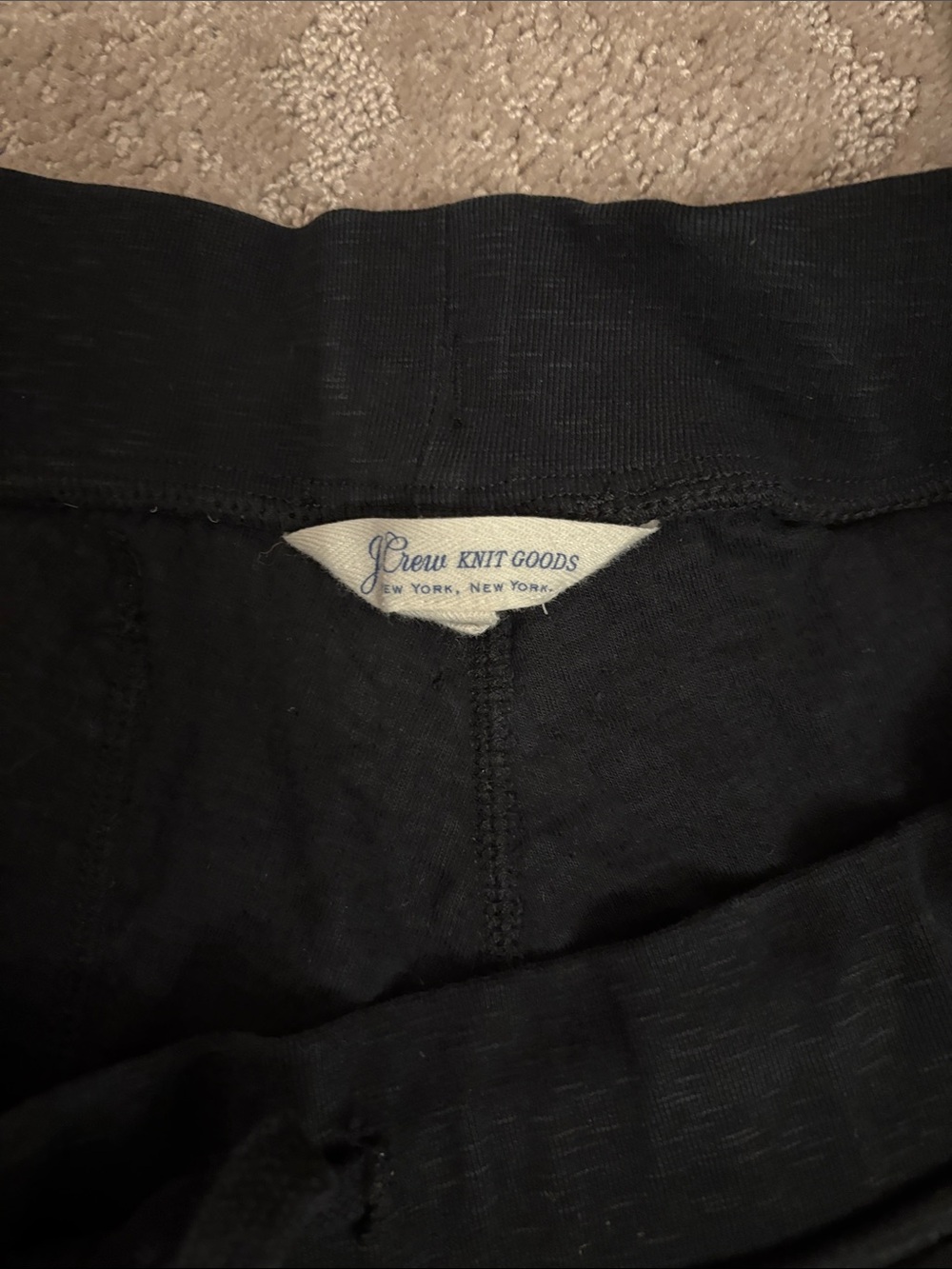 J.Crew Knit Goods Black Knit Joggers -Classic Style with pockets